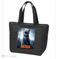 Catzilla Cat Japanese Art Funny Cat Tote Bag thumb 3