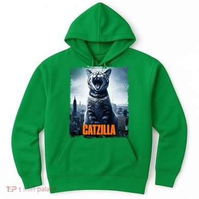 Catzilla Cat Japanese Art Funny Cat Hoodie
