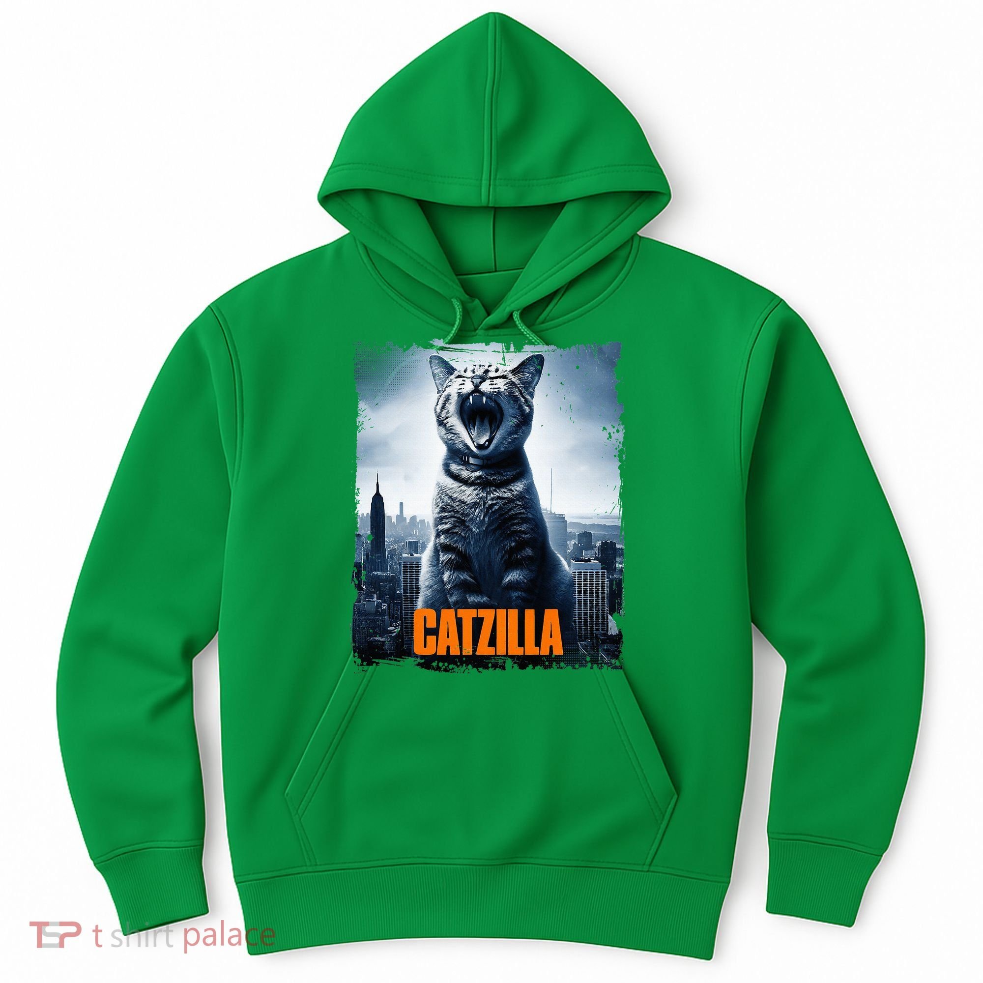 Catzilla Cat Japanese Art Funny Cat Hoodie