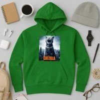 Catzilla Cat Japanese Art Funny Cat Hoodie thumb 3