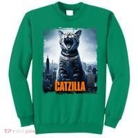 Catzilla Cat Japanese Art Funny Cat Sweatshirt thumb 0