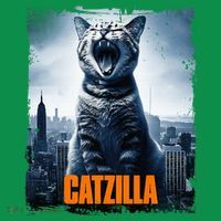 Catzilla Cat Japanese Art Funny Cat Sweatshirt thumb 3