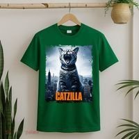 Catzilla Cat Japanese Art Funny Cat T-Shirt thumb 2