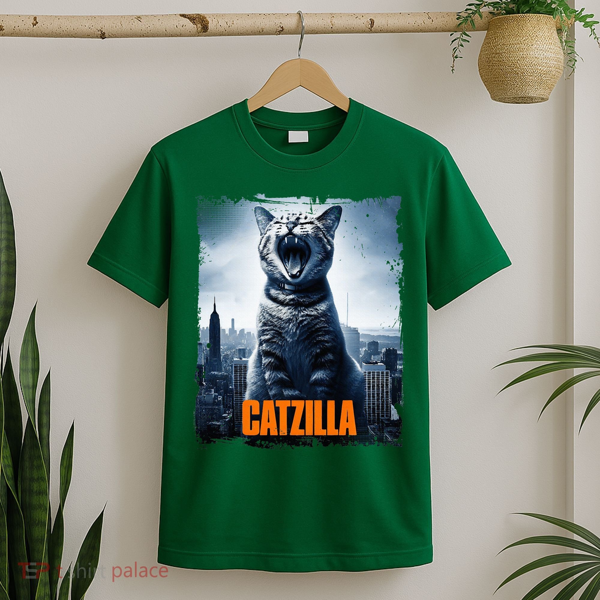 Catzilla Cat Japanese Art Funny Cat T-Shirt