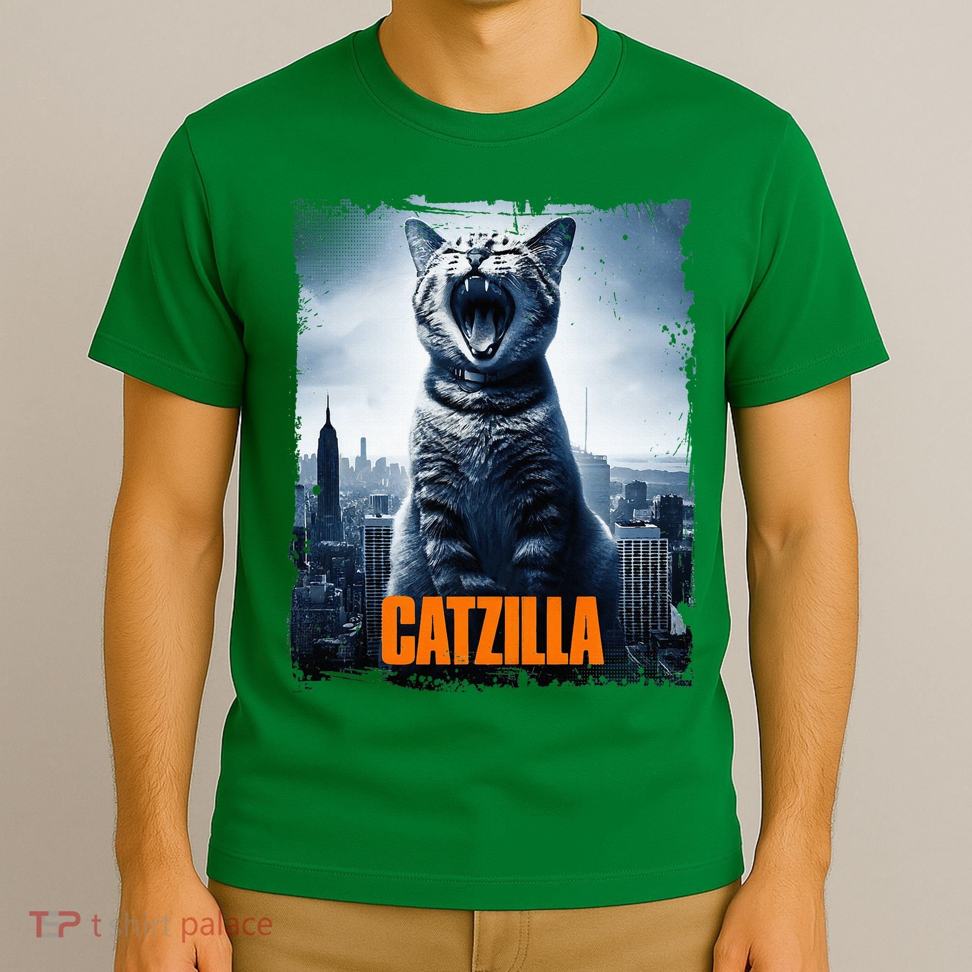 Catzilla Cat Japanese Art Funny Cat T-Shirt