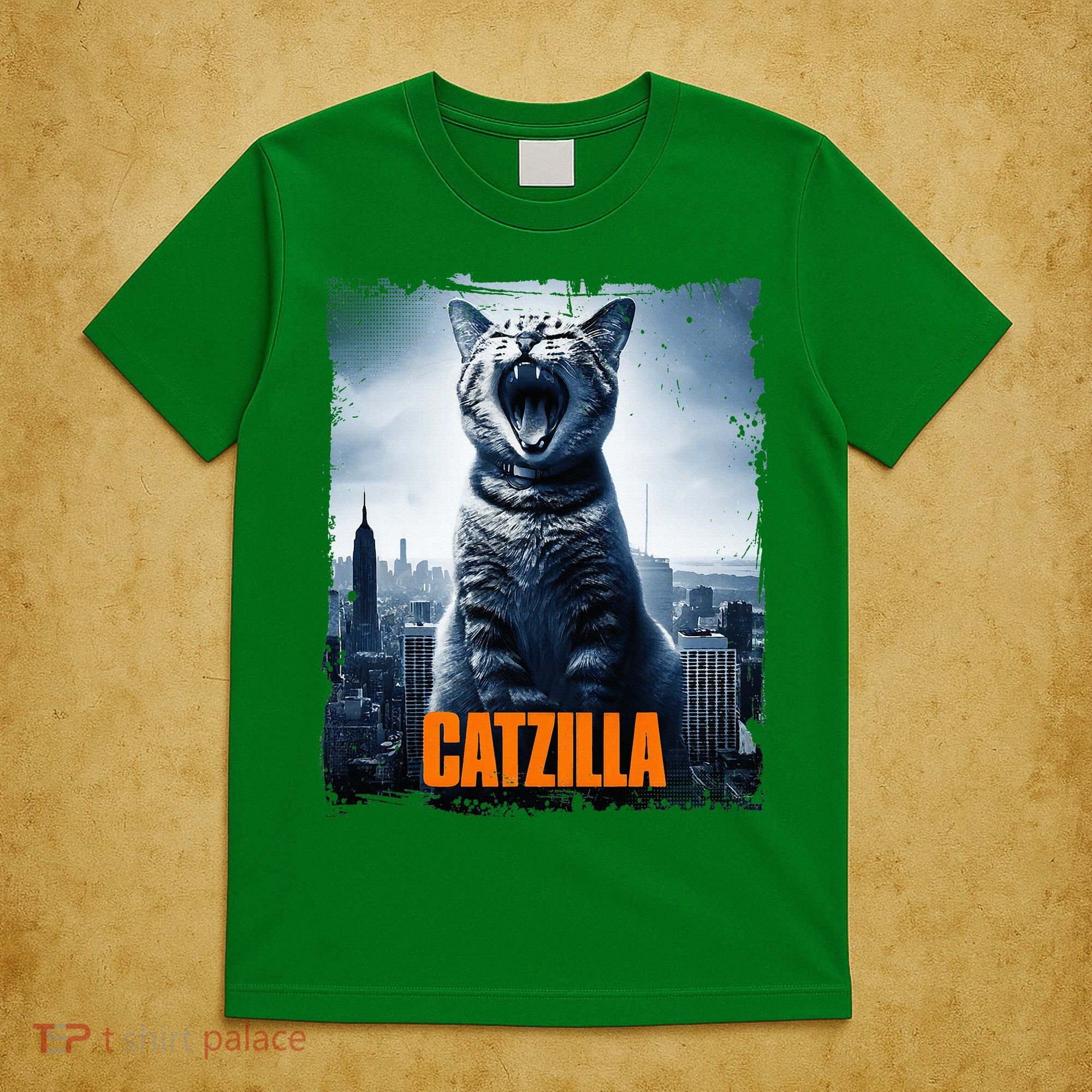 Catzilla Cat Japanese Art Funny Cat T-Shirt