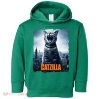 Catzilla Cat Japanese Art Funny Cat Toddler Hoodie thumb 0