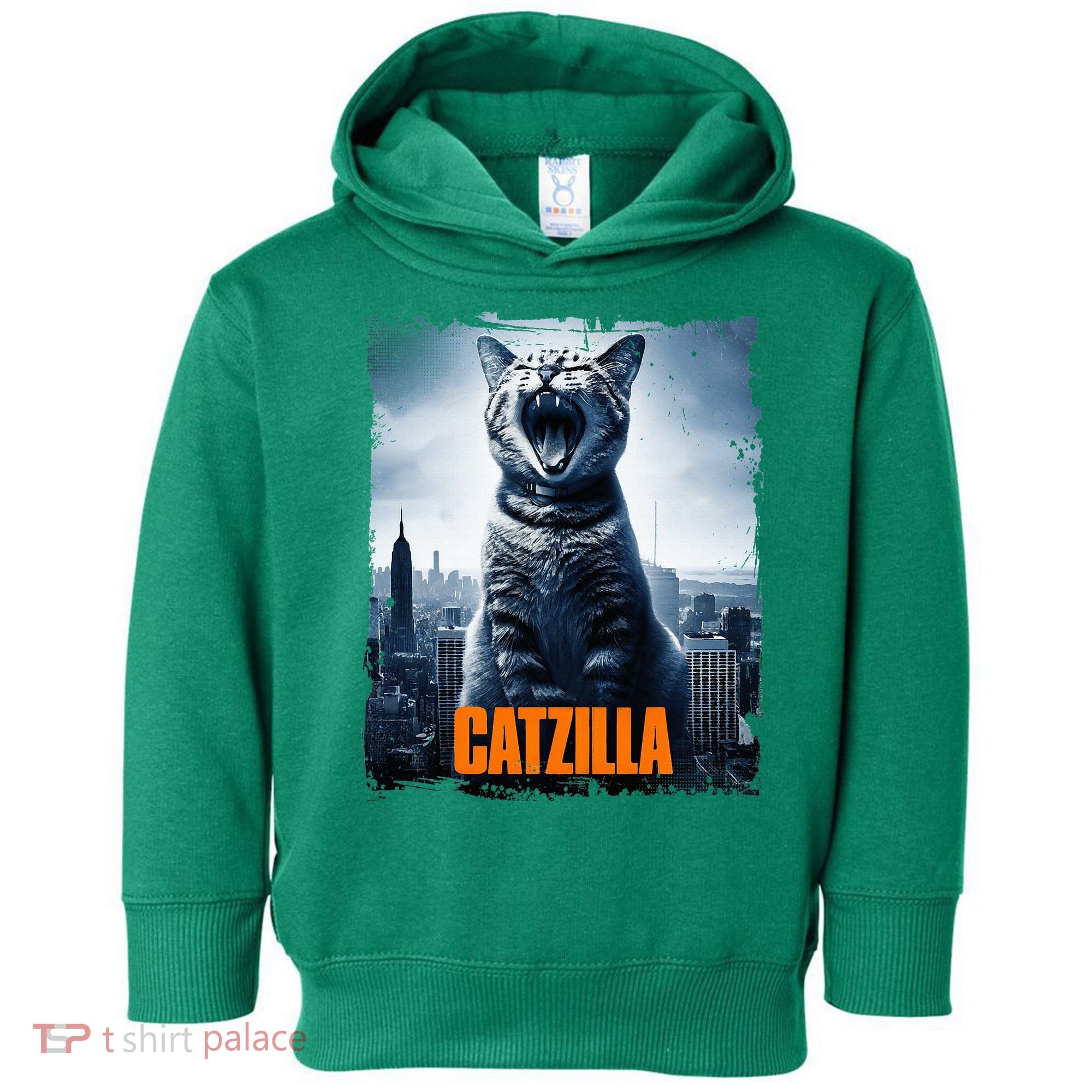 Catzilla Cat Japanese Art Funny Cat Toddler Hoodie