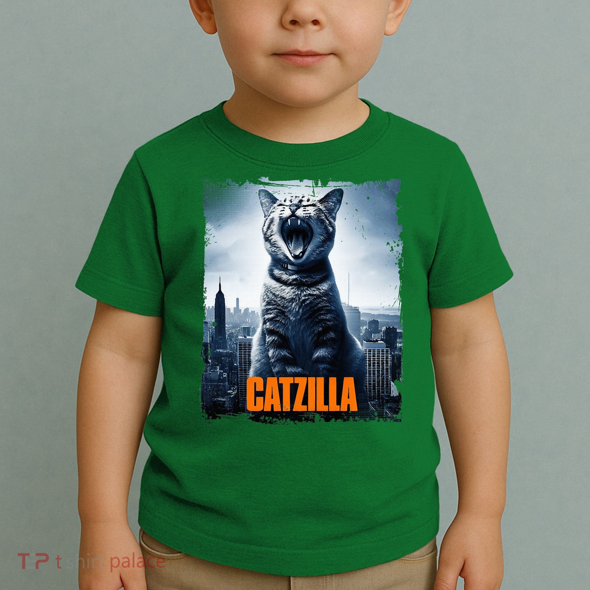 Catzilla Cat Japanese Art Funny Cat Toddler T-Shirt