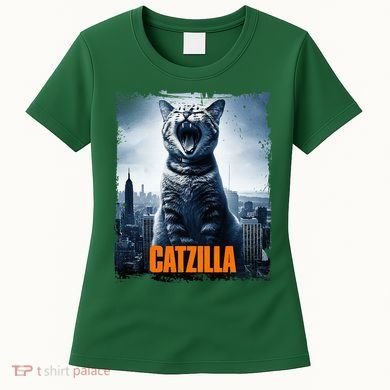 Catzilla Cat Japanese Art Funny Cat Women's T-Shirt