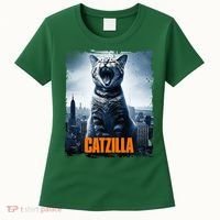 Catzilla Cat Japanese Art Funny Cat Women's T-Shirt thumb 0