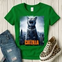 Catzilla Cat Japanese Art Funny Cat Women's T-Shirt thumb 3