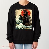 Catzilla Cat Japanese Art Funny Cat Women's Sweatshirt thumb 0