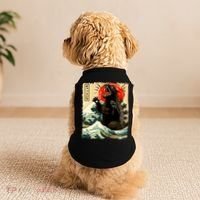 Catzilla Cat Japanese Art Funny Cat Doggie Tank thumb 2