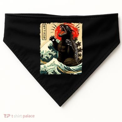Catzilla Cat Japanese Art Funny Cat USA-Made Doggie Bandana