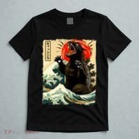 Catzilla Cat Japanese Art Funny Cat T-Shirt thumb 5