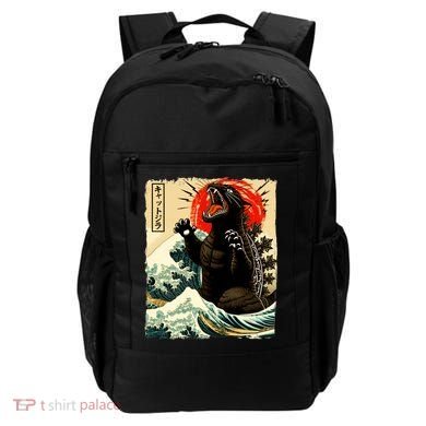 Catzilla Cat Japanese Art Funny Cat Backpack