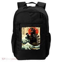 Catzilla Cat Japanese Art Funny Cat Backpack thumb 0