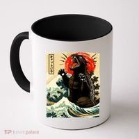 Catzilla Cat Japanese Art Funny Cat Coffee Mug thumb 0