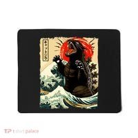 Catzilla Cat Japanese Art Funny Cat Mousepad thumb 0