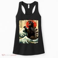 Catzilla Cat Japanese Art Funny Cat Women's Tank Top thumb 0