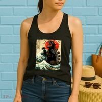 Catzilla Cat Japanese Art Funny Cat Women's Tank Top thumb 2