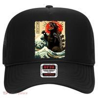 Catzilla Cat Japanese Art Funny Cat Hat thumb 0