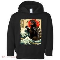 Catzilla Cat Japanese Art Funny Cat Toddler Hoodie thumb 0