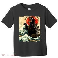 Catzilla Cat Japanese Art Funny Cat Toddler T-Shirt thumb 0