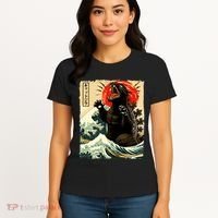 Catzilla Cat Japanese Art Funny Cat Women's T-Shirt thumb 4