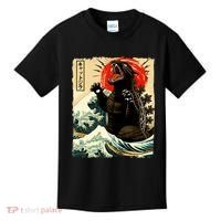 Catzilla Cat Japanese Art Funny Cat Kids T-Shirt thumb 0