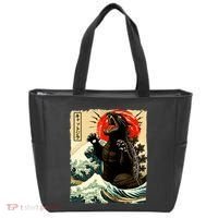 Catzilla Cat Japanese Art Funny Cat Tote Bag thumb 0