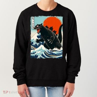 Catzilla Cat Japanese Art Cat Gift Women's Sweatshirt