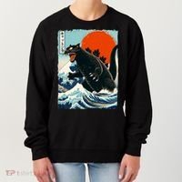 Catzilla Cat Japanese Art Cat Gift Women's Sweatshirt thumb 0