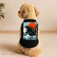 Catzilla Cat Japanese Art Cat Gift Doggie Tank thumb 2