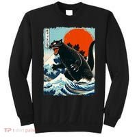 Catzilla Cat Japanese Art Cat Gift Sweatshirt thumb 0