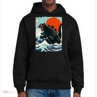 Catzilla Cat Japanese Art Cat Gift District V.I.T. Heavyweight Hoodie thumb 0