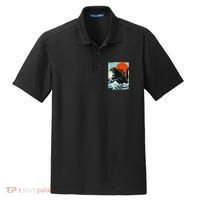 Catzilla Cat Japanese Art Cat Gift Dry Zone Grid Polo thumb 0