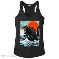 Catzilla Cat Japanese Art Cat Gift Ladies PosiCharge Competitor Racerback Tank thumb 0