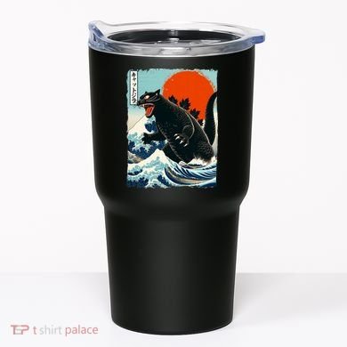 Catzilla Cat Japanese Art Cat Gift Tumbler