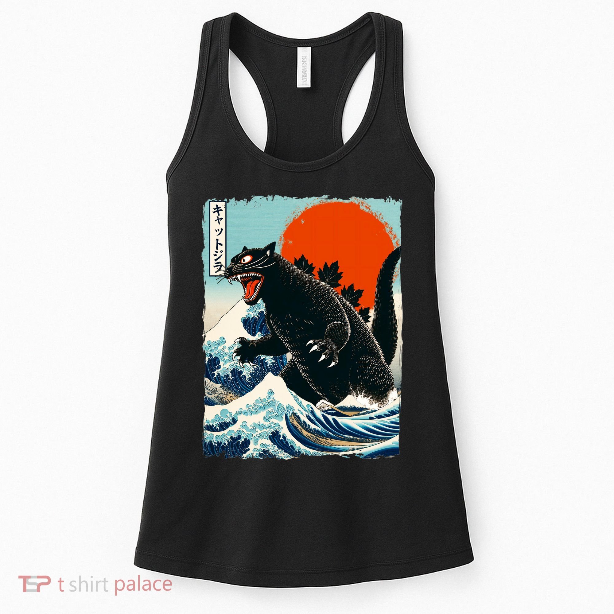 Catzilla Cat Japanese Art Cat Gift Women's Tank Top