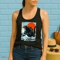 Catzilla Cat Japanese Art Cat Gift Women's Tank Top thumb 2