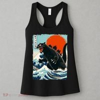 Catzilla Cat Japanese Art Cat Gift Women's Tank Top thumb 3