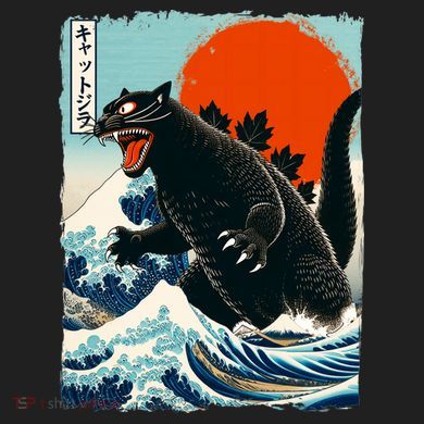 Catzilla Cat Japanese Art Cat Gift Hat