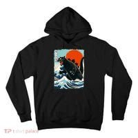 Catzilla Cat Japanese Art Cat Gift Tall Hoodie thumb 0