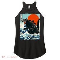 Catzilla Cat Japanese Art Cat Gift Women's Perfect Tri Rocker Tank thumb 0