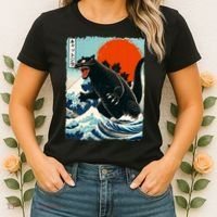 Catzilla Cat Japanese Art Cat Gift Women's T-Shirt thumb 2