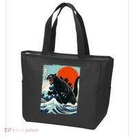 Catzilla Cat Japanese Art Cat Gift Tote Bag thumb 3