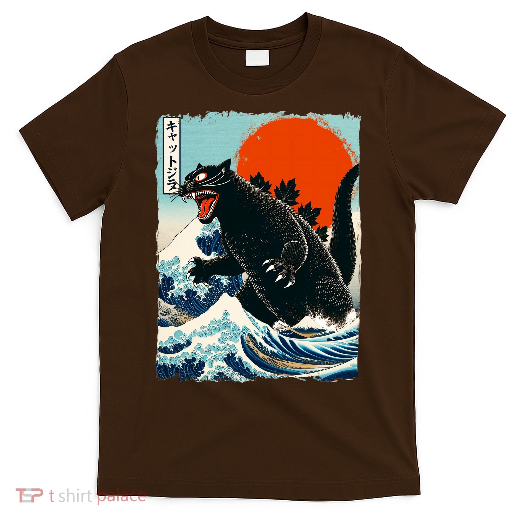 Catzilla Cat Japanese Art Cat Gift T-Shirt
