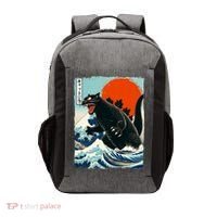 Catzilla Cat Japanese Art Cat Gift Vector Backpack thumb 0
